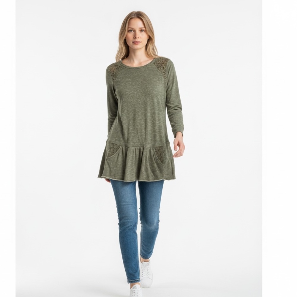 Free People Beach Sweet Nothings Drop Waist Mini Dress Size S